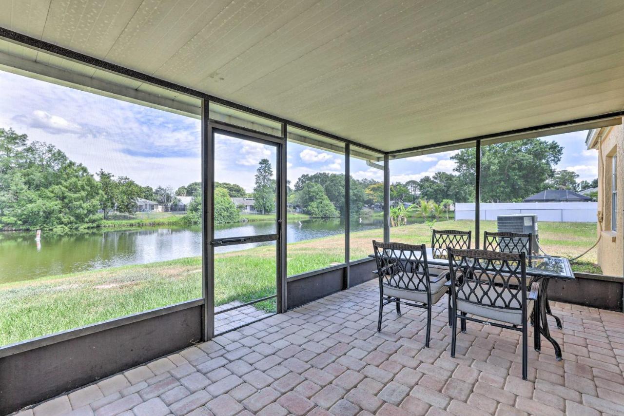 Lanai And Pond At Tranquil Bradenton Retreat! Villa Bagian luar foto