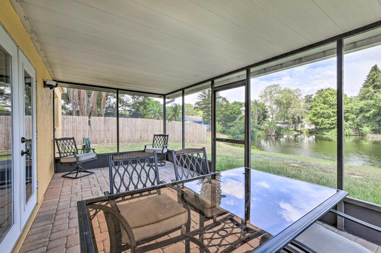 Lanai And Pond At Tranquil Bradenton Retreat! Villa Bagian luar foto