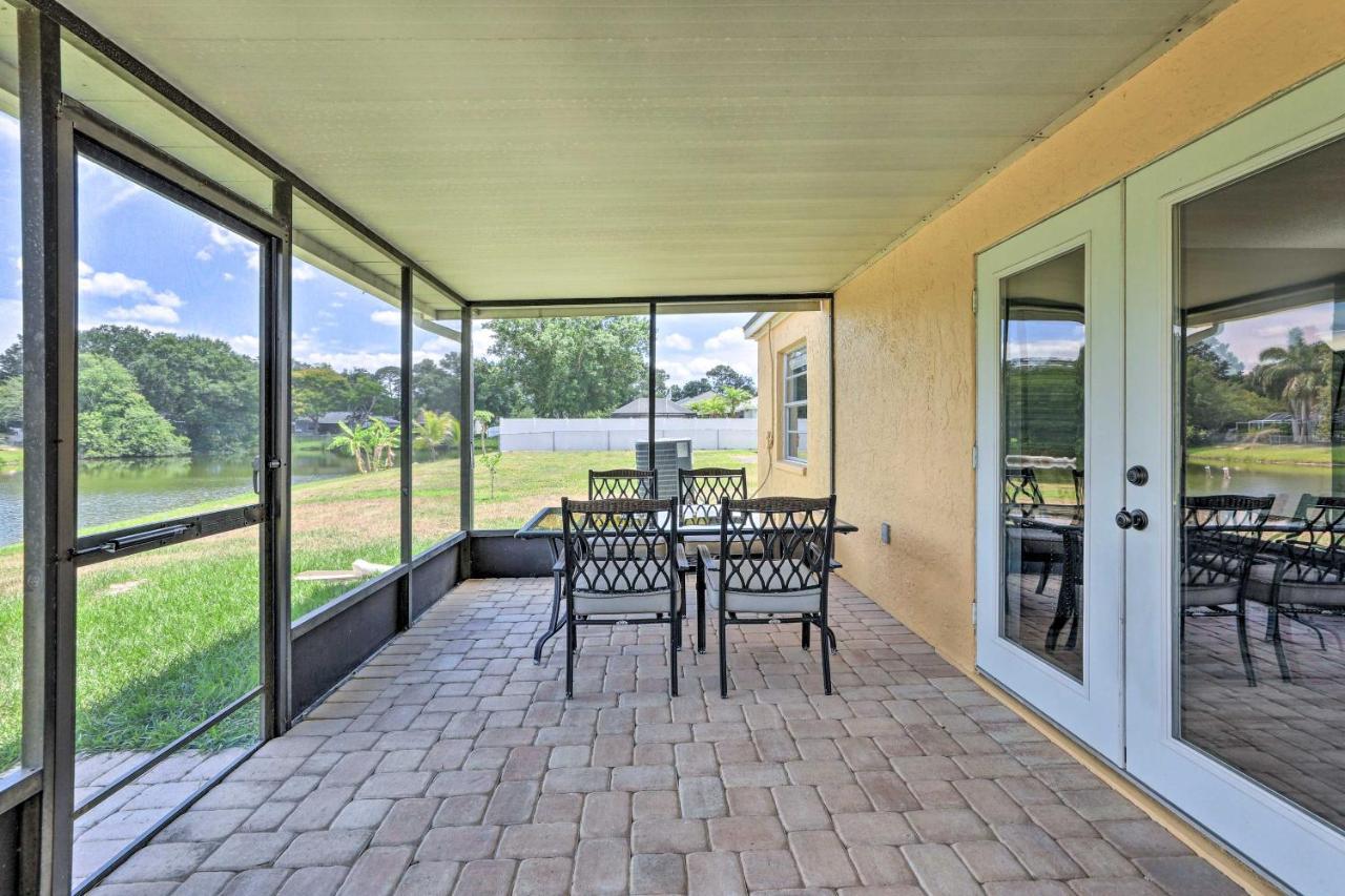 Lanai And Pond At Tranquil Bradenton Retreat! Villa Bagian luar foto